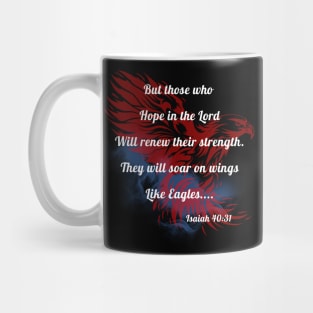 Rise Up on the Wings of Eagles Bible Verse Isaiah 40:31 Mug